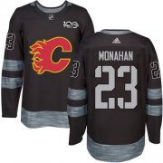Wholesale Cheap Adidas Flames #23 Sean Monahan Black 1917-2017 100th Anniversary Stitched NHL Jersey