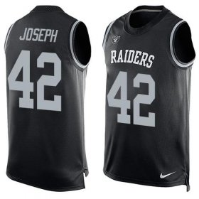 Wholesale Cheap Nike Raiders #42 Karl Joseph Black Team Color Men\'s Stitched NFL Limited Tank Top Jersey