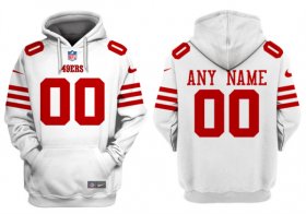 Wholesale Cheap Men\'s San Francisco 49ers Customized White Alternate Pullover Hoodie
