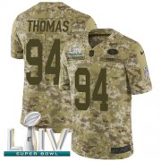 Wholesale Cheap Nike 49ers #94 Solomon Thomas Camo Super Bowl LIV 2020 Men's Stitched NFL Limited 2018 Salute To Service Jersey