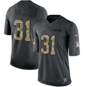 Wholesale Cheap Nike Seahawks #31 Kam Chancellor Black Men\'s Stitched NFL Limited 2016 Salute to Service Jersey