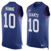Wholesale Cheap Nike Giants #10 Eli Manning Royal Blue Team Color Men's Stitched NFL Limited Tank Top Jersey