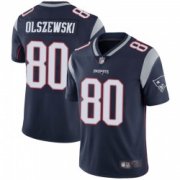 Wholesale Cheap Men's New England Patriots #80 Gunner Olszewski Limited Navy Team Color Vapor Untouchable Jersey