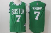 Wholesale Cheap Men's Boston Celtics #7 Jaylen Brown Green Stitched NBA adidas Revolution 30 Swingman Jersey