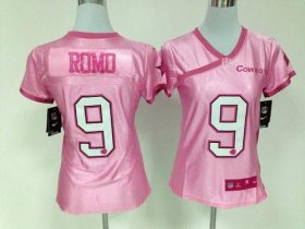 Wholesale Cheap Nike Cowboys #9 Tony Romo New Pink Women\'s Be Luv\'d Stitched NFL Elite Jersey