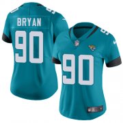 Wholesale Cheap Nike Jaguars #90 Taven Bryan Teal Green Alternate Women's Stitched NFL Vapor Untouchable Limited Jersey