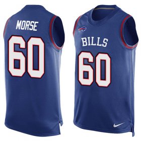 Wholesale Cheap Nike Bills #60 Mitch Morse Royal Blue Team Color Men\'s Stitched NFL Limited Tank Top Jersey