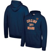Wholesale Cheap Chicago Bears Mitchell & Ness Team History Pullover Hoodie Navy