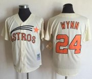 Wholesale Cheap Mitchell And Ness 1971 Astros #24 Jimmy Wynn Cream Throwback Stitched MLB Jersey