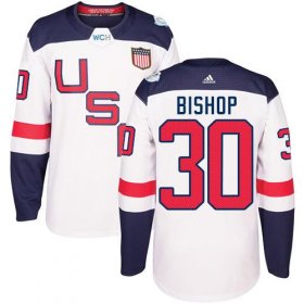 Wholesale Cheap Team USA #30 Ben Bishop White 2016 World Cup Stitched Youth NHL Jersey
