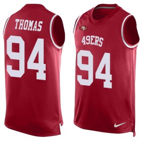 Wholesale Cheap Nike 49ers #94 Solomon Thomas Red Team Color Men\'s Stitched NFL Limited Tank Top Jersey