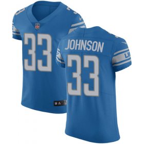 Wholesale Cheap Nike Lions #33 Kerryon Johnson Blue Team Color Men\'s Stitched NFL Vapor Untouchable Elite Jersey
