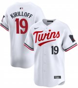 Cheap Men's Minnesota Twins #19 Alex Kirilloff White 2024 Home Limited Stitched Baseball Jersey