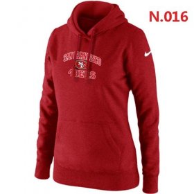 Wholesale Cheap Women\'s Nike San Francisco 49ers Heart & Soul Pullover Hoodie Red
