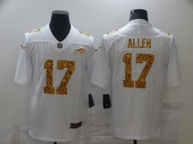 Cheap Men\'s Buffalo Bills #17 Josh Allen 2020 White Leopard Print Fashion Limited Football Stitched Jersey