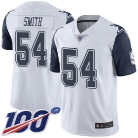 Wholesale Cheap Nike Cowboys #54 Jaylon Smith White Men\'s Stitched NFL Limited Rush 100th Season Jersey