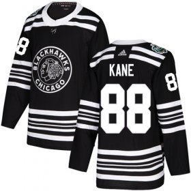 Wholesale Cheap Adidas Blackhawks #88 Patrick Kane Black Authentic 2019 Winter Classic Stitched Youth NHL Jersey