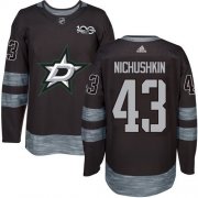Wholesale Cheap Adidas Stars #43 Valeri Nichushkin Black 1917-2017 100th Anniversary Stitched NHL Jersey
