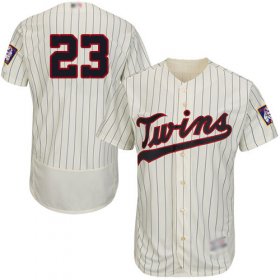 Wholesale Cheap Twins #23 Nelson Cruz Cream Strip Flexbase Authentic Collection Stitched MLB Jersey