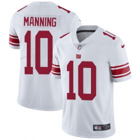 Wholesale Cheap Nike Giants #10 Eli Manning White Men\'s Stitched NFL Vapor Untouchable Limited Jersey