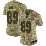 Wholesale Cheap Nike Saints #89 Josh Hill Camo Women's Stitched NFL Limited 2018 Salute to Service Jersey