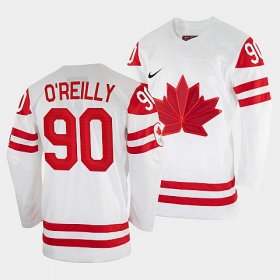 Wholesale Cheap Men\'s Ryan O\'Reilly Canada Hockey White 2022 Beijing Winter Olympic #90 Home Jersey