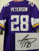 Wholesale Cheap Nike Vikings #28 Adrian Peterson Purple Team Color Men's Stitched NFL Elite Autographed Jersey