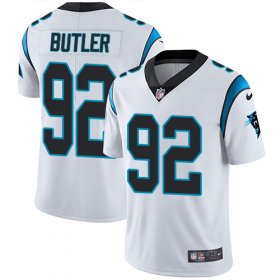 Wholesale Cheap Nike Panthers #92 Vernon Butler White Men\'s Stitched NFL Vapor Untouchable Limited Jersey