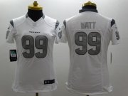 Wholesale Cheap Nike Texans #99 J.J. Watt White Women's Stitched NFL Limited Platinum Jersey