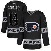 Wholesale Cheap Adidas Flyers #14 Sean Couturier Black Authentic Team Logo Fashion Stitched NHL Jersey