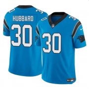 Cheap Men's Carolina Panthers #30 Chuba Hubbard Blue 2023 F.U.S.E. Vapor Limited Football Stitched Jersey