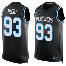 Wholesale Cheap Nike Panthers #93 Gerald McCoy Black Team Color Men\'s Stitched NFL Limited Tank Top Jersey
