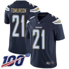 Wholesale Cheap Nike Chargers #21 LaDainian Tomlinson Navy Blue Team Color Men\'s Stitched NFL 100th Season Vapor Limited Jersey