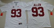 Wholesale Cheap Men's Alabama Crimson Tide #93 Jonathan Allen White Limited Stitched College Football Nike NCAA Jersey