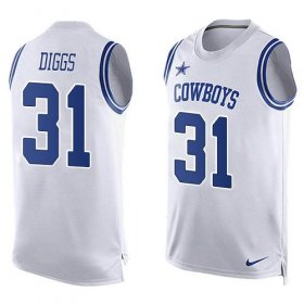 Wholesale Cheap Nike Cowboys #31 Trevon Diggs White Team Color Men\'s Stitched NFL Limited Tank Top Jersey