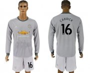Wholesale Cheap Manchester United #16 Carrick Sec Away Long Sleeves Soccer Club Jersey