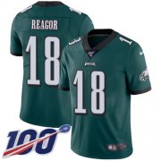Wholesale Cheap Nike Eagles #18 Jalen Reagor Green Team Color Men's Stitched NFL 100th Season Vapor Untouchable Limited Jersey