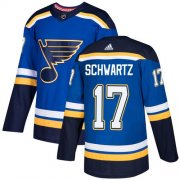 Wholesale Cheap Adidas Blues #17 Jaden Schwartz Blue Home Authentic Stitched Youth NHL Jersey