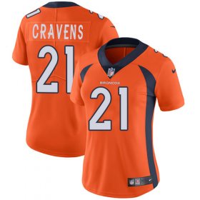 Wholesale Cheap Nike Broncos #21 Su\'a Cravens Orange Team Color Women\'s Stitched NFL Vapor Untouchable Limited Jersey