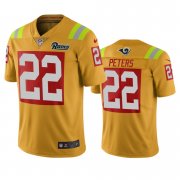 Wholesale Cheap Los Angeles Rams #22 Marcus Peters Gold Vapor Limited City Edition NFL Jersey