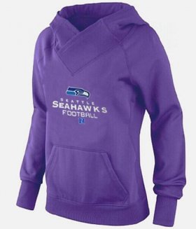 Wholesale Cheap Women\'s Seattle Seahawks Big & Tall Critical Victory Pullover Hoodie Purple