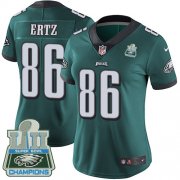 Wholesale Cheap Nike Eagles #86 Zach Ertz Midnight Green Team Color Super Bowl LII Champions Women's Stitched NFL Vapor Untouchable Limited Jersey