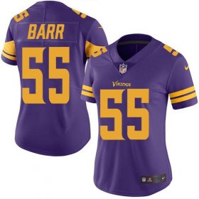 Wholesale Cheap Nike Vikings #55 Anthony Barr Purple Women\'s Stitched NFL Limited Rush Jersey