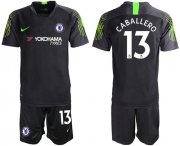 Wholesale Cheap Chelsea #13 Caballero Black Goalkeeper Soccer Club Jersey