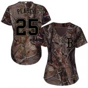 Wholesale Cheap Red Sox #25 Steve Pearce Camo Realtree Collection Cool Base 2018 World Series Champions Women's Stitched MLB Jersey