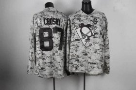 Wholesale Cheap Penguins #87 Sidney Crosby Camo Stitched NHL Jersey
