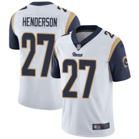 Wholesale Cheap Nike Rams #27 Darrell Henderson White Men\'s Stitched NFL Vapor Untouchable Limited Jersey