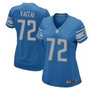 Wholesale Cheap Nike Lions #72 Halapoulivaati Vaitai Light Blue Team Color Women's Stitched NFL Elite Jersey