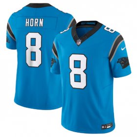 Wholesale Cheap Men\'s Carolina Panthers #8 Jaycee Horn Blue 2023 F.U.S.E. Vapor Untouchable Stitched Football Jersey