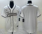 Cheap Men's New York Yankees Blank White Cool Base Stitched Baseball Jerseys